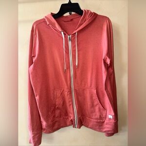 Vuori Hoodie Women’s Large Red Rust VW268 Lightweight Full Zip Sweatshirt